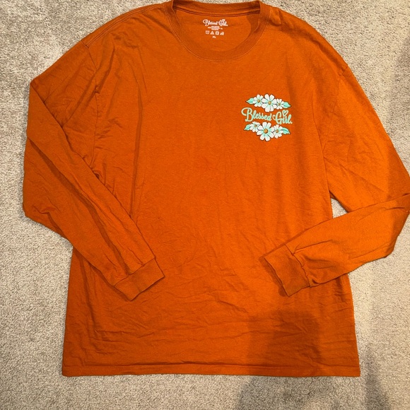 Blessed Girl Tops - Blessed Girl Women's Long Sleeve Style
& Grace T-Shirt Brown Size XL